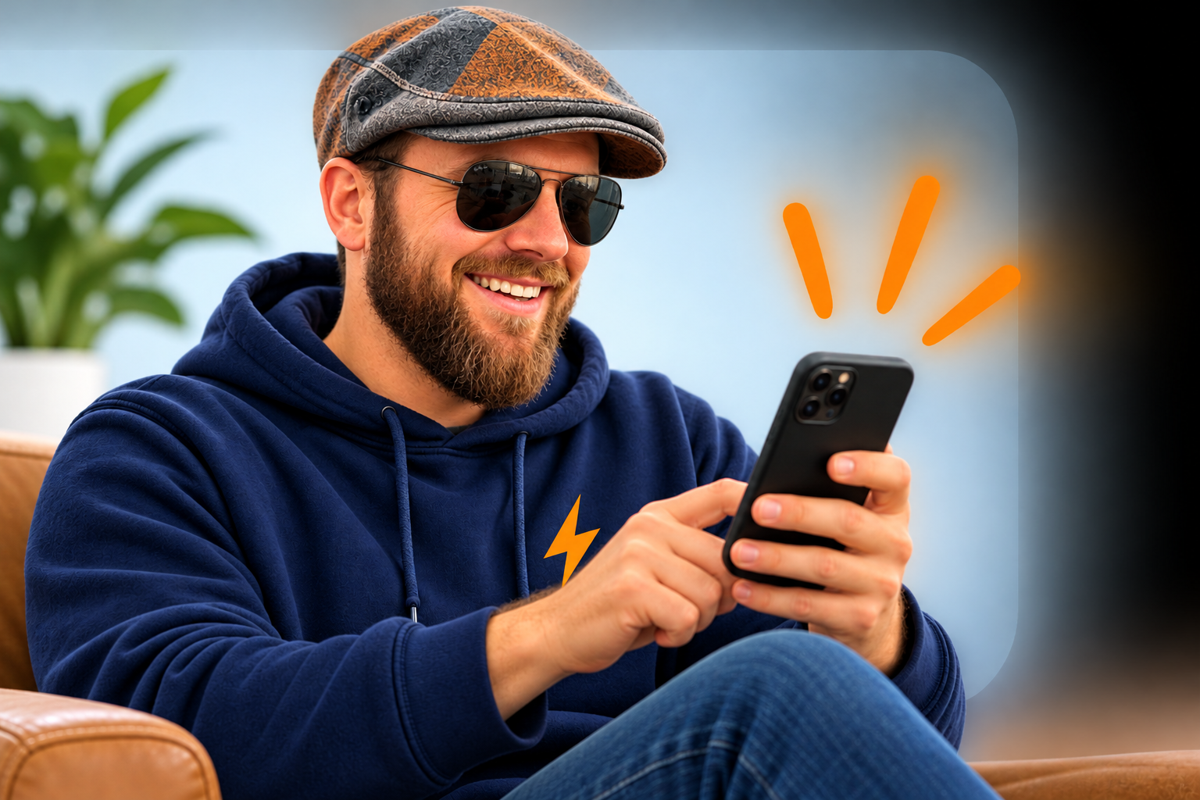 Salesperson practicing objection responses on a phone